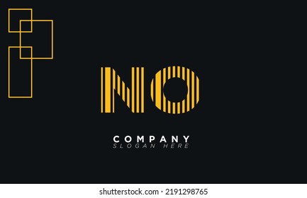 NO Alphabet letters Initials Monogram logo N and O