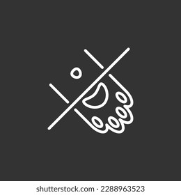 No animal, keep away from pets sign, vector icon editable stroke