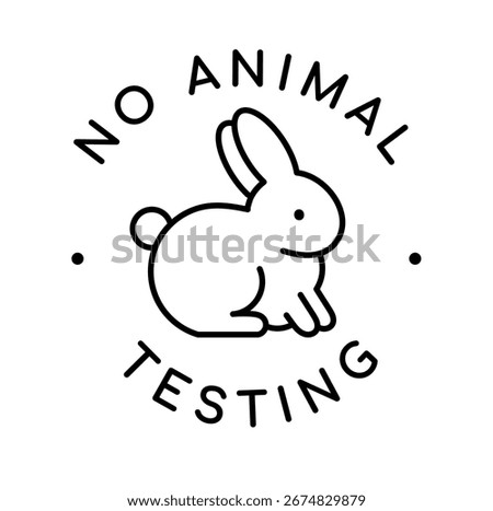 No animal testing icon in black