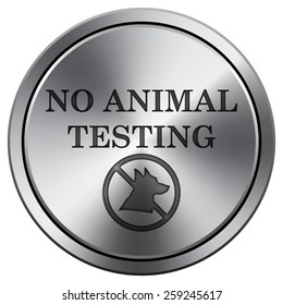 No animal testing icon. Internet button on white background. EPS10 Vector. 