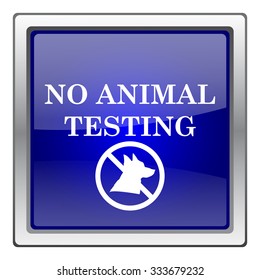 No animal testing icon. Internet button on white background. EPS10 vector.