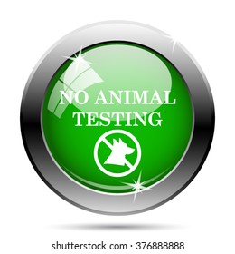 No animal testing icon. Internet button on white background. EPS10 vector.