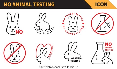 no animal testing icon rabbit