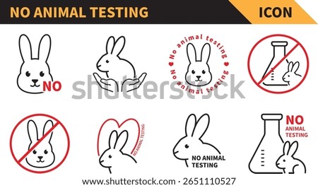 no animal testing icon rabbit
