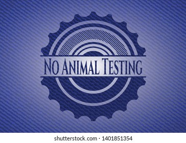 No Animal Testing jean background. Vector Illustration. Detailed.