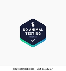 No Animal Testing label design vector. Product not tested on animals icons. Not tested on animals icon. Black and white icons. No animals testing sign icon. Not tested symbol.