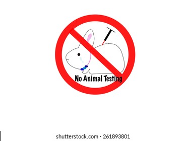 No animal testing sign icon