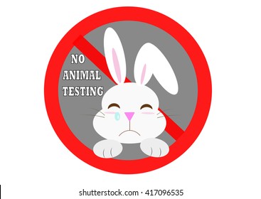No animal testing sign icon