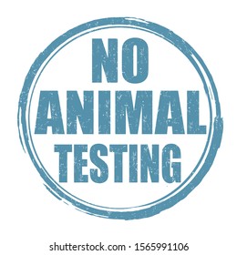 No animal testing sign or stamp on white background, vector illustration