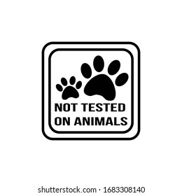 No animal testing vector sign