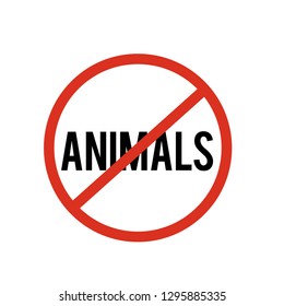 No animals icon vector. No animals symbol. Linear style sign for mobile concept and web design. No animals symbol illustration. Pixel vector graphics - Vector.