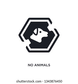 no animals isolated icon. simple element illustration from signs concept icons. no animals editable logo sign symbol design on white background. can be use for web and mobile