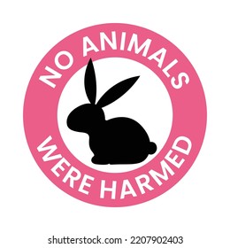 No Animals Were Harmed Illustration isolated on a White Background