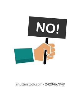 No answer choice design vector illustration, person say no vote