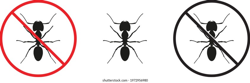 No Ant icon , vector illustration.