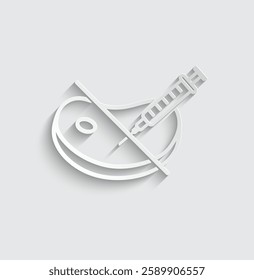 no antibiotic in meat icon vector