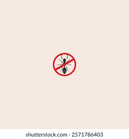 No Ants icon flat vector design.