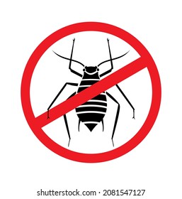 no aphid icon vector illustration