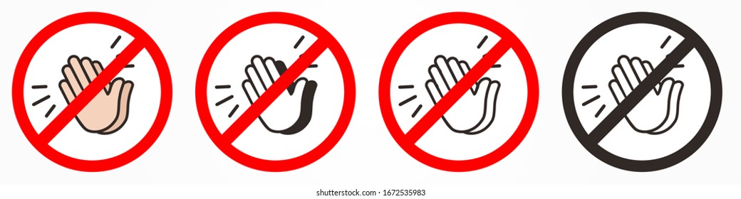 No applause vector icon. Flat No applause symbol is isolated on a white background.