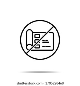 No architecture icon. Simple thin line, outline vector of project management ban, prohibition, embargo, interdict, forbiddance icons for ui and ux, website or mobile application