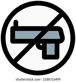 No se permite el uso de armas y municiones en el servicio de lavandería