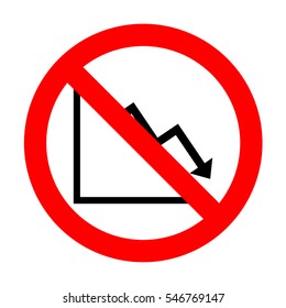 No Arrow pointing downwards showing crisis. 
