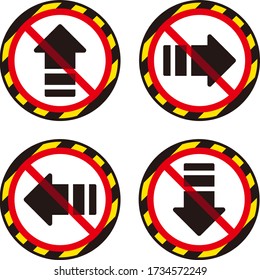 No hay símbolo de flechas en la ilustración vectorial aislada