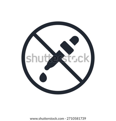 No artificial additives editable stroke outline icon isolated on white background flat vector illustration. Pixel perfect. 64 x 64.