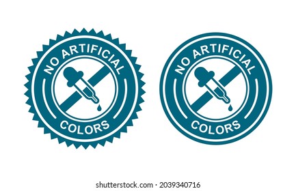 No artificial colors badge logo design