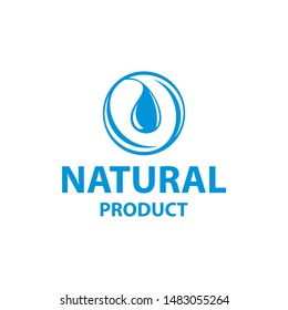 No artificial colors and dyes vector icon. Skin and body care cosmetic product medical color drop symbol