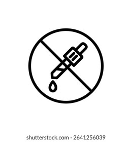 No artificial flavor icon outline set sign