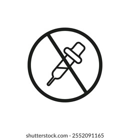 No artificial flavor icon Simple thin line flat symbol