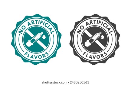 no artificial flavors badge template illustration