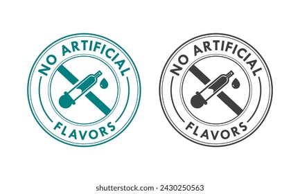 no artificial flavors badge template illustration