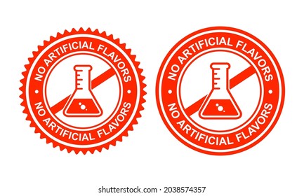 No artificial flavors badge vector logo 