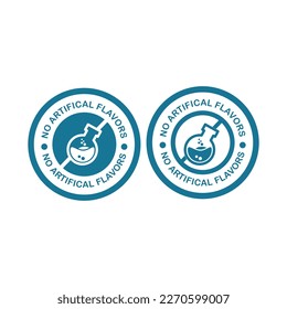 No artificial flavors badge vector logo