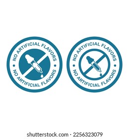 No artificial flavors design logo and badge