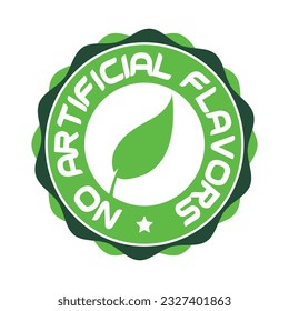no artificial flavors icon for food products labels and packaging