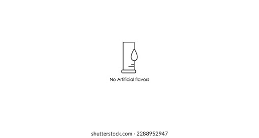 no artificial flavors icon vector illustration 