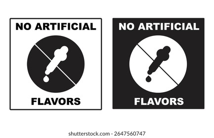 No artificial flavors label Design chemical  label Design