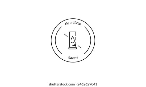 No Artificial Flavors Label Vector Icon