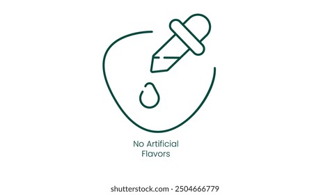 No Artificial Flavors Label Vector Illustration Icon