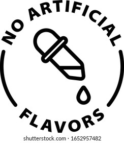 no artificial flavors outline icon