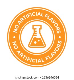 No artificial flavors vector logo and badge template.