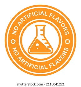 No artificial flavors vector logo and badge template.