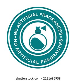 No artificial fragrance badge or logo vector template. Suitable for product label.