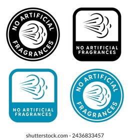 No Artificial Fragrances. Vector labels for product bottle or packaging. 