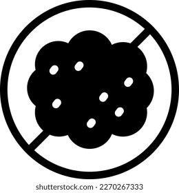no ash  Vector illustration on a transparent background. Premium quality symmbols. Glyphs vector icons for concept and graphic design.