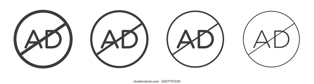 No audio description icon collection for website designs