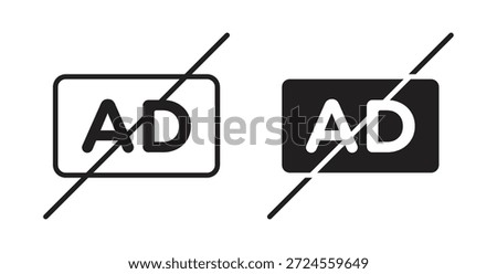 No audio description icon in doodle and stroke style.